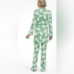 Diane Von Furstenberg  V-Neck Ginkgo Green Knit Sweater Wrap Top Pants Outfit Set Photo 1