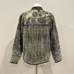 Flashback Velour Patchwork Blazer Jacket Size Small Brown Photo 3