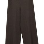 Crea Concept Brown Wool Knit Wide Leg Pull On Pants L Size L Photo 0