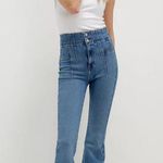 We The Free Free people Jayde Flare Jeans sunburst blue denim size 31 Photo 9