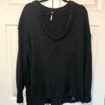 Free People Women’s Black Oversized Brookside Tunic Sweater Size S Photo 1