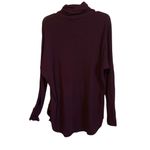 Red Merlot Ribbed Long Sleeve Cowl Neck Blouse Tunic Top Size M/L Size M Photo 1