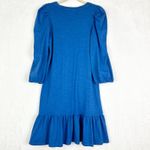 Nation Ltd  Danika Flounce Dress Size Medium Workman Blue Cotton Photo 4