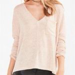 Urban Outfitters  BDG Blake V Neck Pullover Knit Size Medium Sweater Orange Tan Photo 0