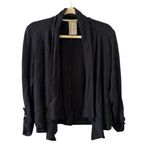 Anthropologie Dolan Left Coast Collection Black Draped Open-Front Cardigan – Size L Photo 1