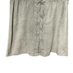 Suzette Collection  Olive Green Faux Suede Lace Up Skirt Size‎ Small Photo 4
