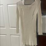 Forever 21  White Distressed Long Sleeve Dress Photo 2