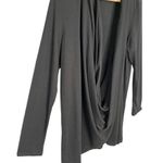 J.Jill Pure Jill Drape Wrap Scarf Convertible Cardigan Long Sleeve Black M Photo 6