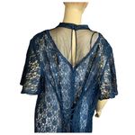 VINTAGE 1990'S DAWN JOY NAVY BLUE LACE SHEER CORSET BACK DRESS (26) Photo 8