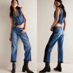 We The Free Free People  Moonlit Moto Slim Bootcut Jeans NWT Photo 6