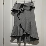 Bellenista ruffled plaid houndstooth skirt Black Photo 1