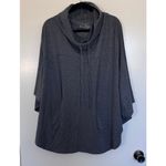 Soma NWT  Divine Terry Hooded Poncho Heather Quartz Gray Size Small/Medium Photo 3