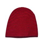 Madewell Red Burgundy Reversible Stripe Wool Cashmere Beanie Hat OS Photo 1