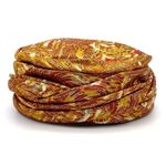 Vintage Valerie Modes Draped Turban Pillbox Hat – Metallic Gold & Bronze Brocade Brown Photo 7