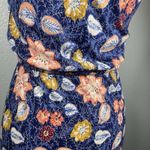 Lucky Brand Whimsical  Maxi Dress Blue Festivals Boho Floral Slit Front XS Photo 6