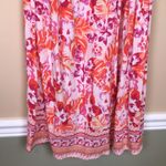 Angie Women’s Boho Floral Print Multicolor Keyhole Tie Smocked Back Mini Dress Photo 3