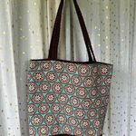 Karlee Fuchs Custom Handmade Mix Print Corduroy Accents Trim Large Tote Bag Brown Photo 2