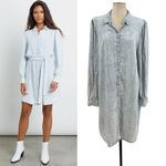 Rails Adele Shirt Dress Long Sleeve Light Acid Wash Denim Blue Size XXL Photo 1