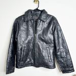 Vintage Black PBX Basics Patchwork Leather Sleek Jacket Coat Medium Photo 2