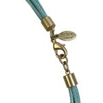 Loft  Light Blue Multi Cord Gold Tone Tube Beaded Statement Necklace Photo 6
