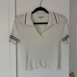 Polo Hooked Up Preppy White Collared Cropped  Top Photo 0