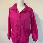 Current Seer Vintage women Basic hot Pink Jacket Windbreaker Lightweight size L Pink Size L Photo 0