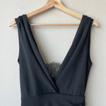 Katie May x Noel and Jean Dress The Unexpected Lace Trim V-Neck Gown Black XS Photo 3