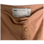 ASOS Dress Womens 4 Linen Fit Flare Mini Square Neck Ruffle Sleeve Cotton Peach Photo 3