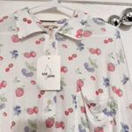 Djerf Avenue  Summer Berries Go Slow Long Sleeve Button Shirt NEW Photo 5
