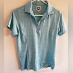 Footjoy‎ Shirt Womens Small Short Sleeve Golf Pullover Stretch Lightweight Blue Photo 0