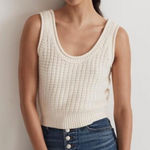 Madewell Knit White Basic Neutral Closet Staple Tank Top Minimalist Size XS Photo 0