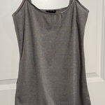 Bozzolo  Silver Sparkle Glitter Spaghetti Strap Tank Top Women's Large Photo 0