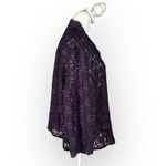Alex Evenings Lace Jacket Women's Plus 20W Purple 3/4 Sleeves Sequin Scalloped Photo 5