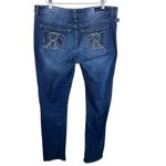 Rock & Republic Berlin Cotton Blend Medium Wash Mid Rise Studded Jeans Size 16 Photo 1