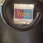 Disney Vintage 90s Winnie The Pooh Suede Leather Vest Black Photo 3