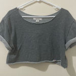 Adam Levine  Gray Crop Top Tee Size XS Athletic Casual Athleisure Photo 0