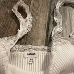 Garage  White Lace Trim Crop Top Photo 2
