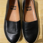 FitFlop  Siren Black Leather Espadrille Slip-Ons size 6.5 Photo 0