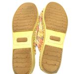 La Plume Italian Leather Pastel Floral Yellow Sandal Size 40/9 Photo 2