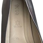 Ecco  Leather Loafers Flats Slip On Shoes Women’s Size 40 Black Snake Embossed Photo 7