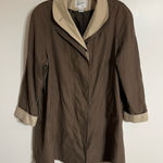 Jacqueline Ferrar Women’s Vintage  Two Tone Tan Brown Long‎ Jacket Size Medium Photo 0