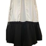 Aritzia  Wilfred Women XS Peplum Plunge Open Back Sleeveless Top in White & Black Photo 10