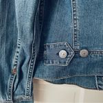 Levi's  Western Trucker Blue Denim Jean Jacket Cropped Juniors Size L (M) Photo 3