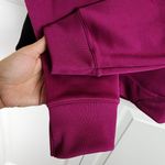 Reebok Zip-Up Hoodie Fitted Sweatshirt Running Sport Jacket Purple Black Size L Photo 5