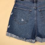 Hollister Women’s Butterfly Embroidered Medium Wash Rolled Hem Denim Jean Shorts Photo 5