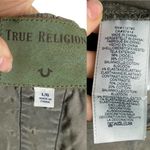 True Religion Women's Military Green Distressed Parka Jacket Size Large Photo 11