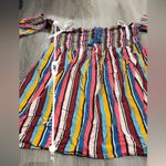 Guess Bright Multicolor Striped High Rise Tie Waist ShortsSize XL Photo 8