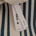 AQUA Canvas Tote Bag in Blue and White, NWT $138 Photo 2