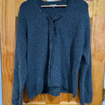 Rails  Amela Charcoal Wool Cashmere Lace-Up Sweater Size S Photo 0