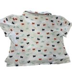 Maeve Anthropologie Top Womens Small White Short Sleeve Bow Embroidered Polo Photo 5